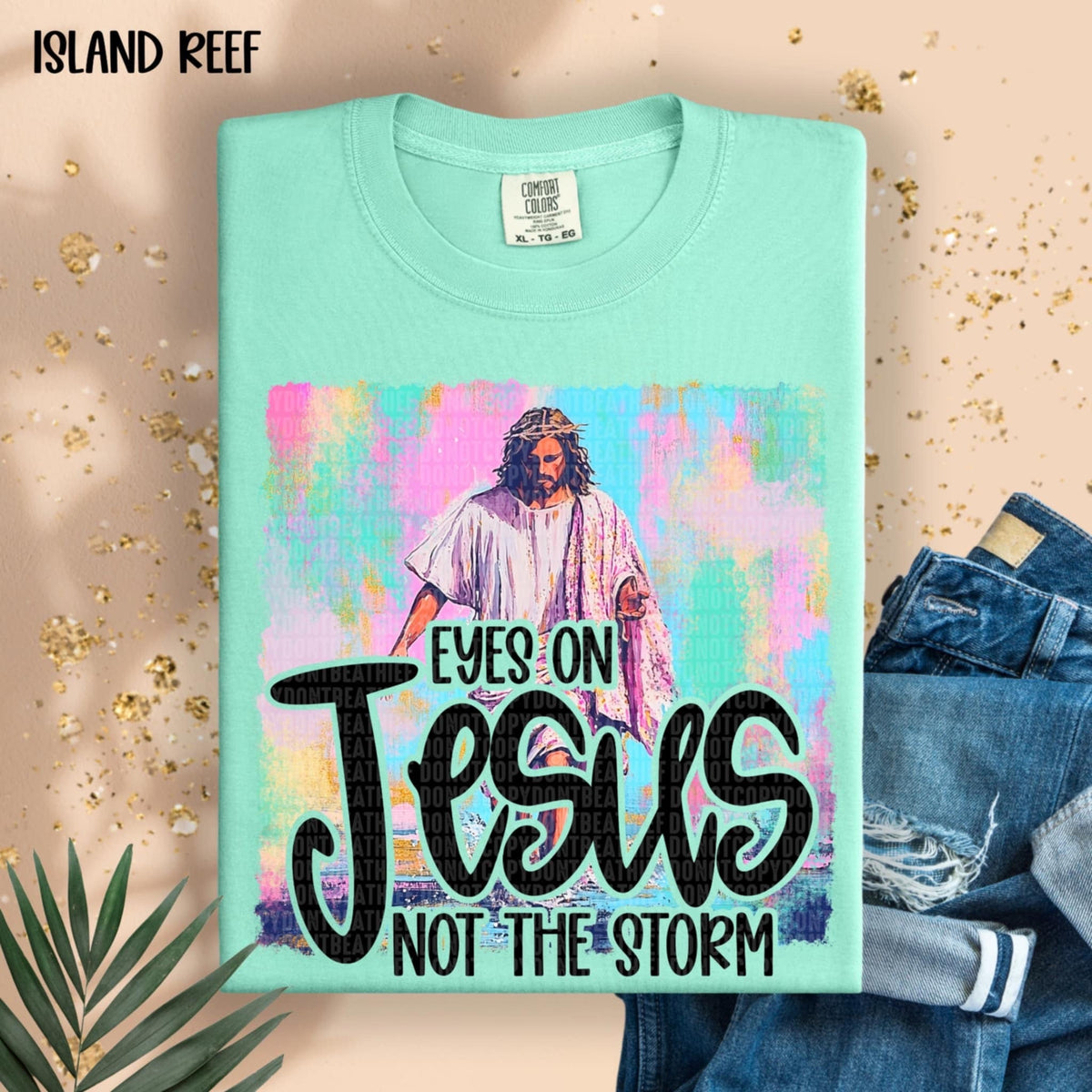 Eyes on jesus not the storm (SDD) 95649 DTF transfer