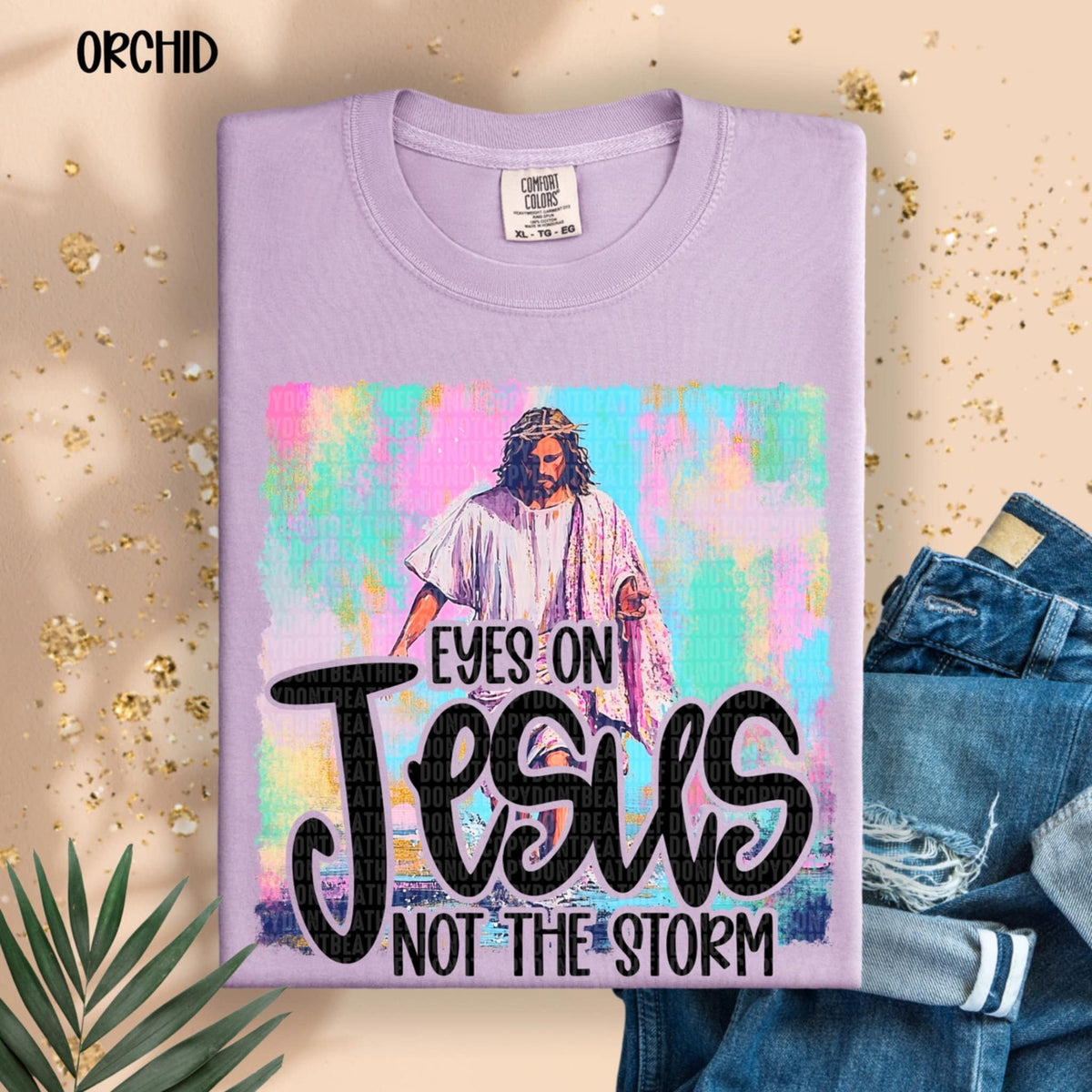 Eyes on jesus not the storm (SDD) 95649 DTF transfer