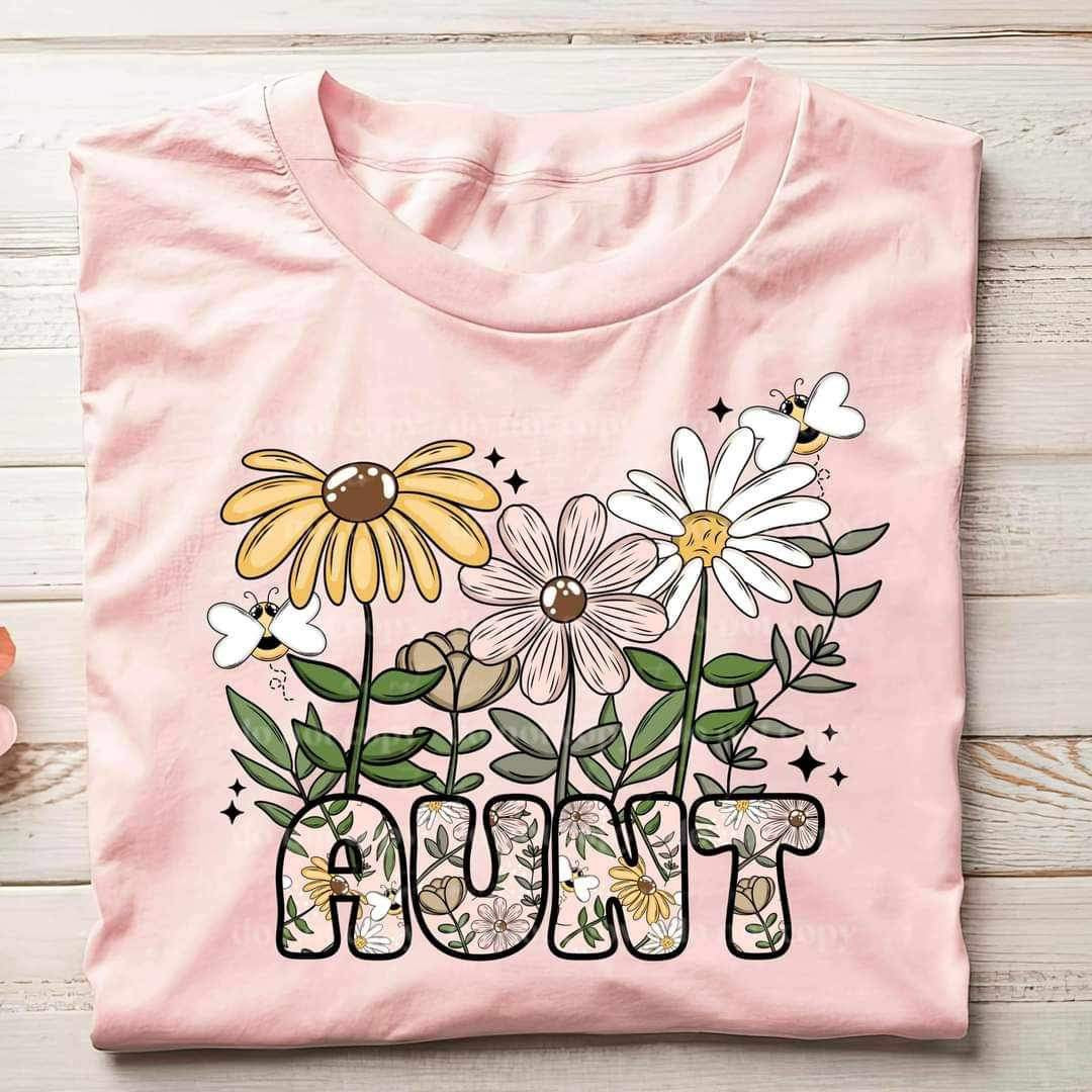 Aunt spring flowers (CSC) 26807 DTF transfer