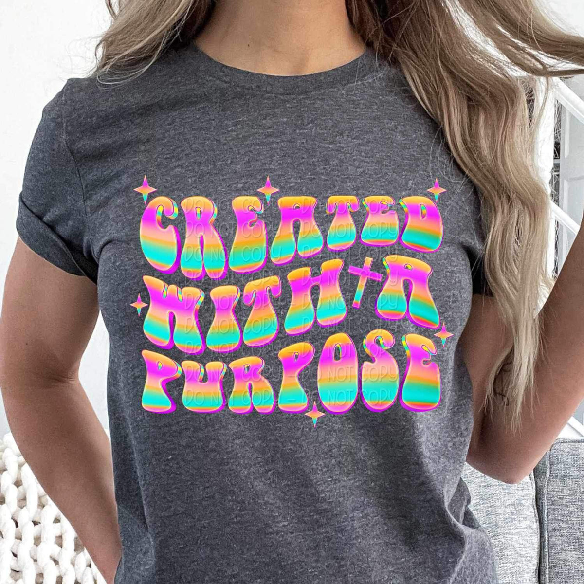 Created with a purpose colorful 26822 DTF transfer