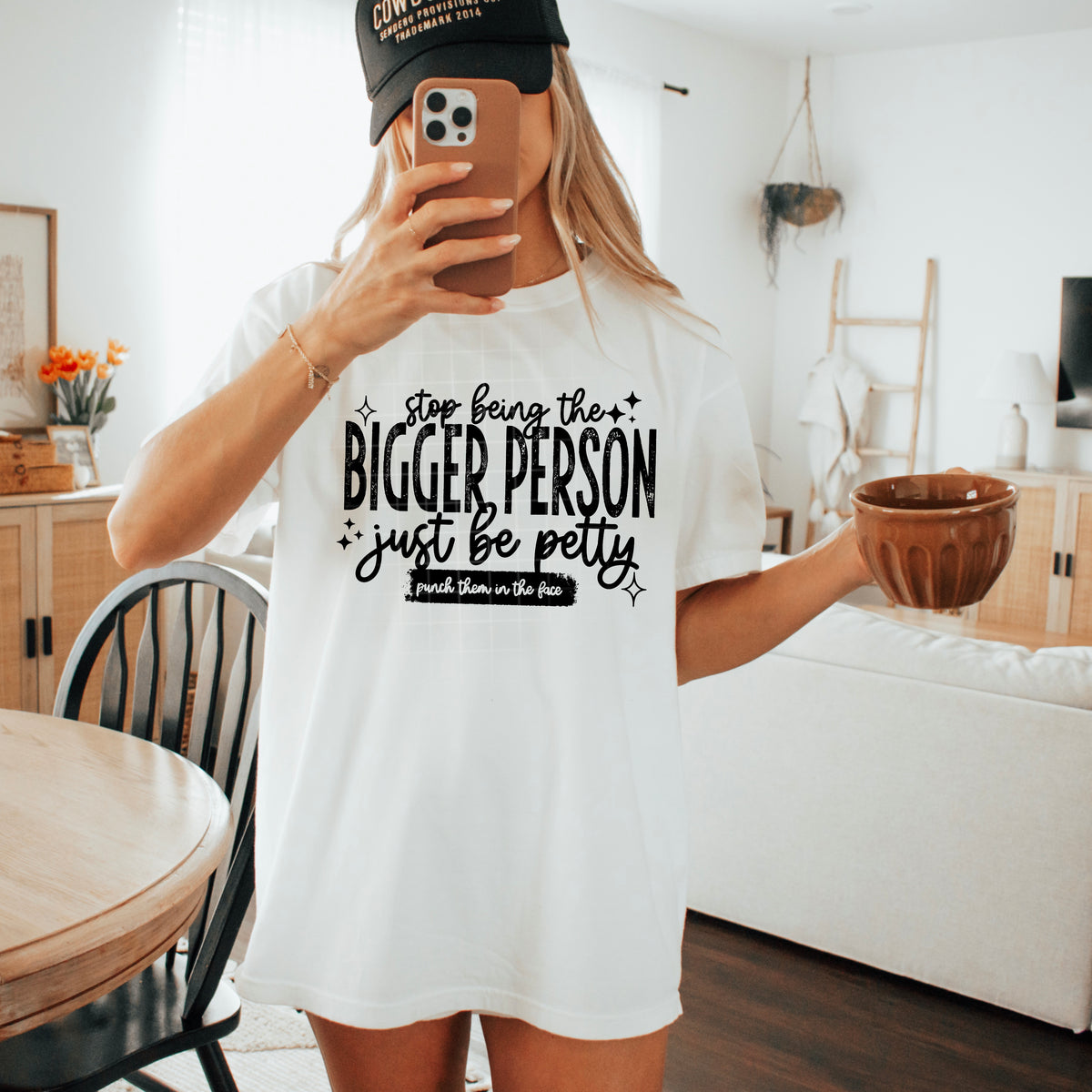 Stop being the bigger person, be petty BLACK CSC DTF transfer