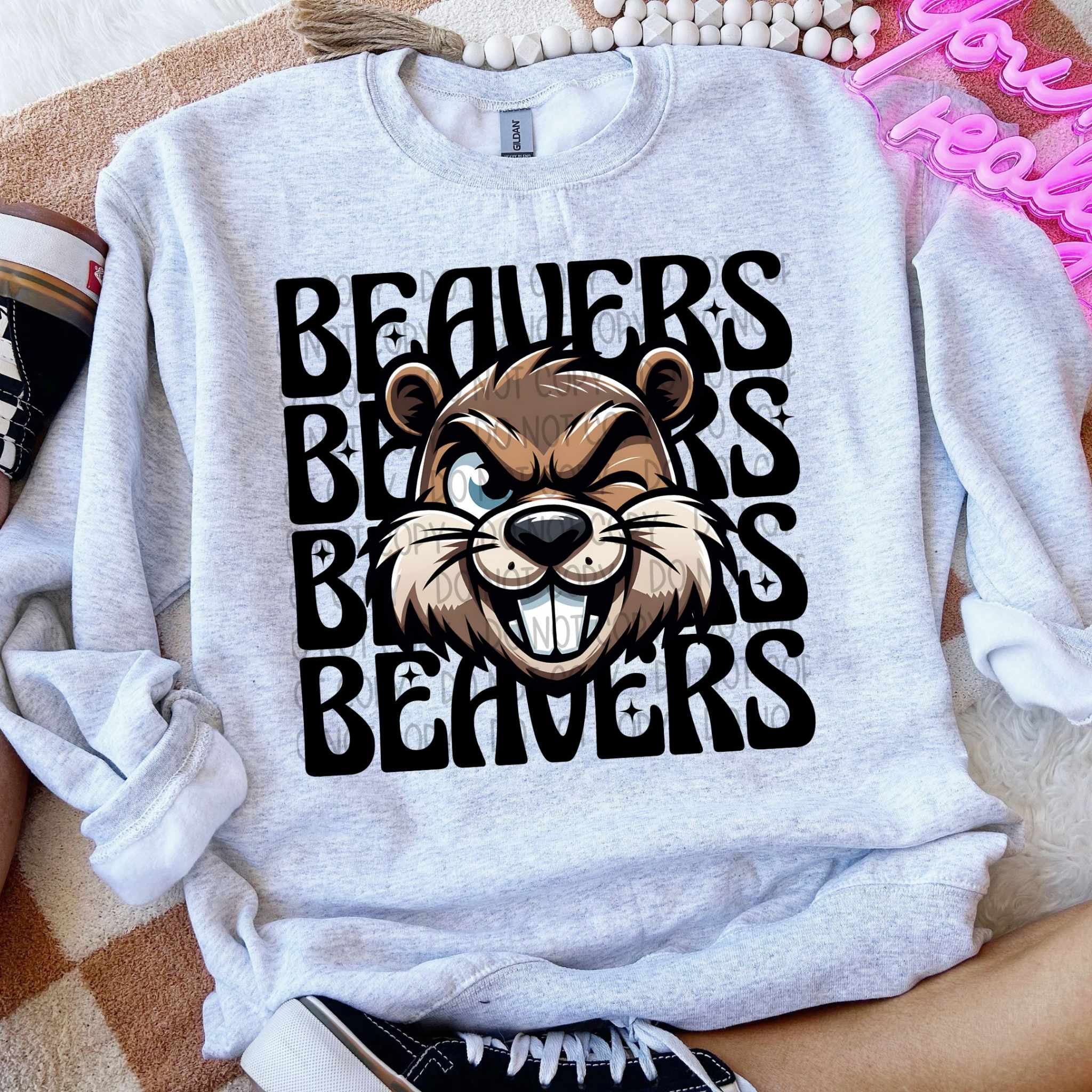 Beavers stacked Winking Mascot SWD 49029 DTF transfer – Mud & Grace ...