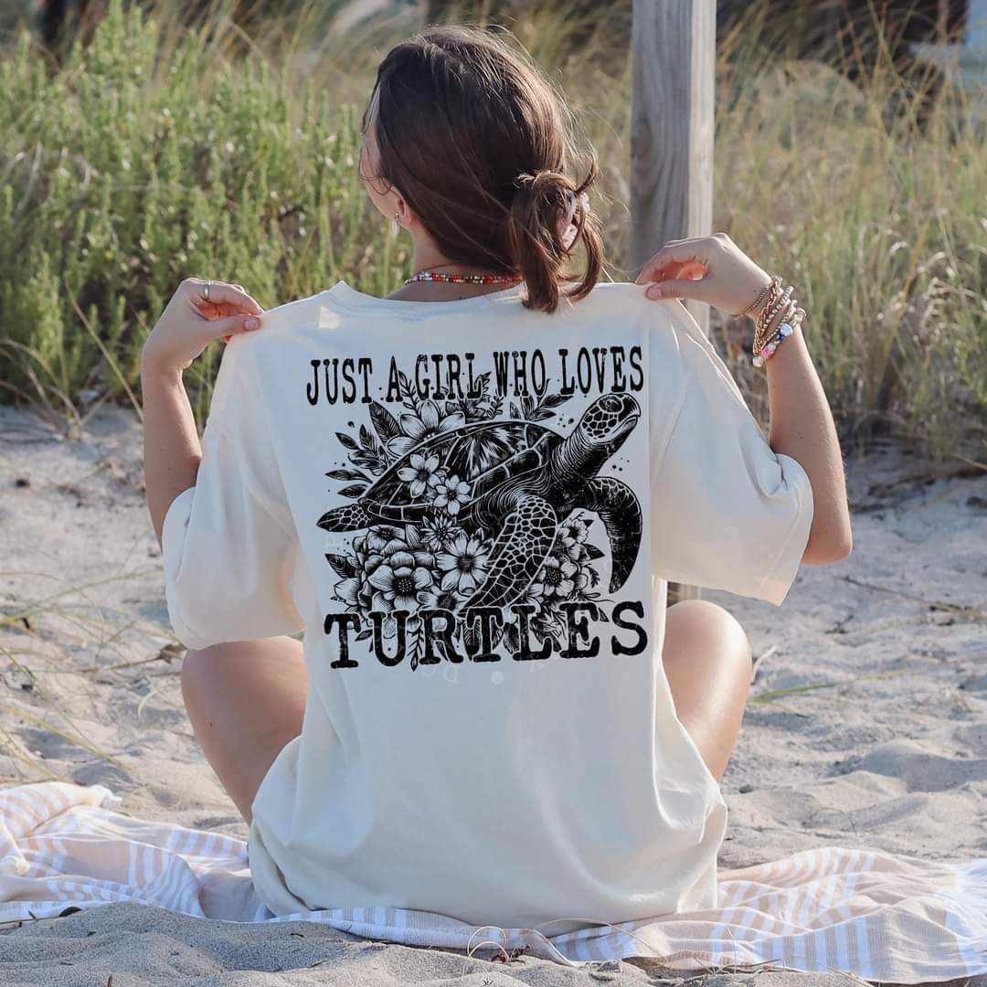 Just a girl who loves turtles (LYTTLE) 36904 DTF transfer