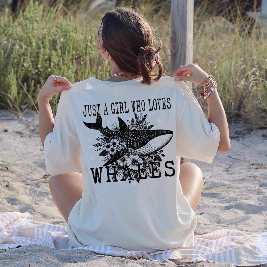 Just a girl who loves whales (LYTTLE) 36902 DTF transfer