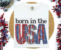 Born in the USA embroidery 36920 DTF transfer