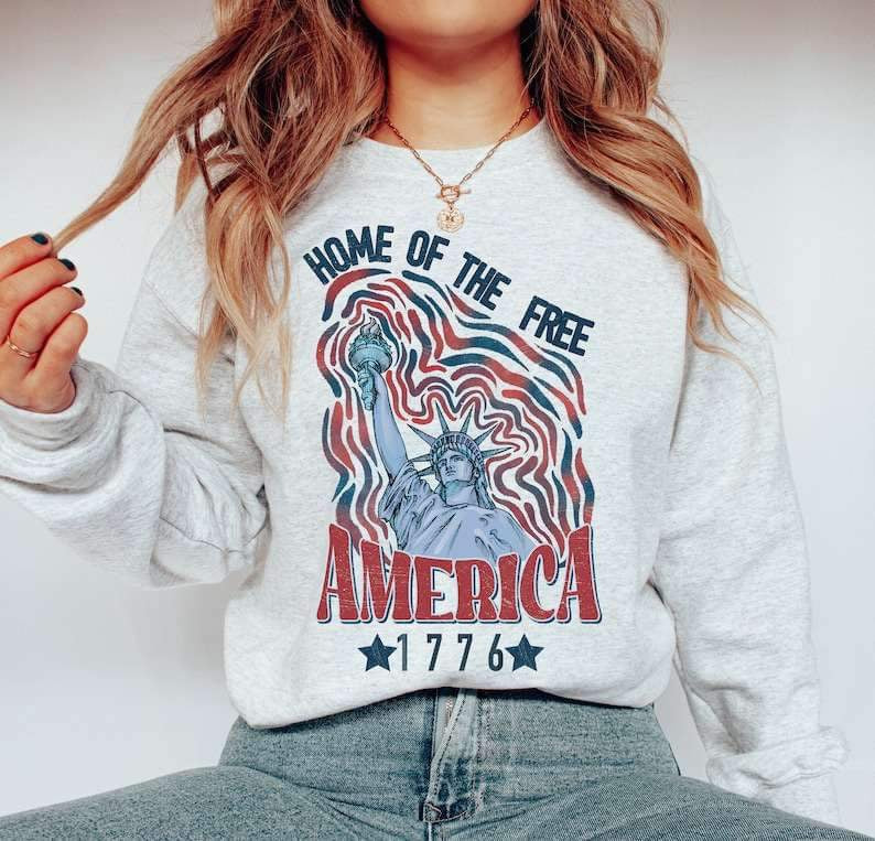 Home of the free america statue of liberty 26854 DTF transfer