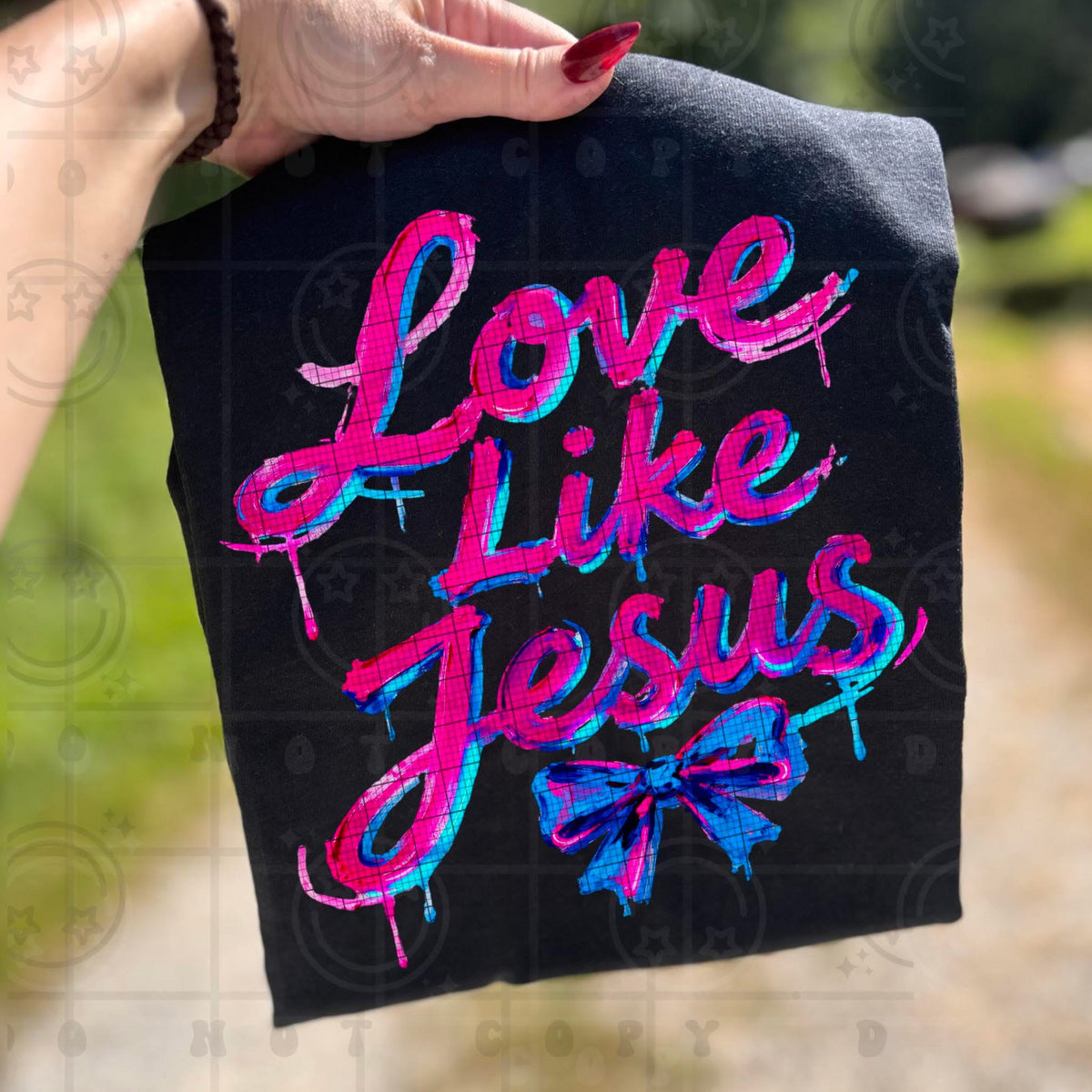 Love like Jesus faux paint HW DTF Transfer