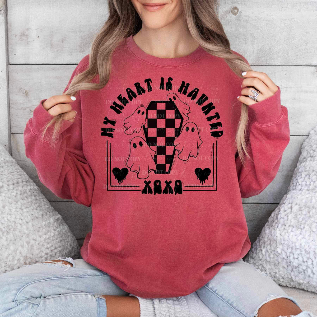 My heart is haunted BLACK 17261 DTF TRANSFER