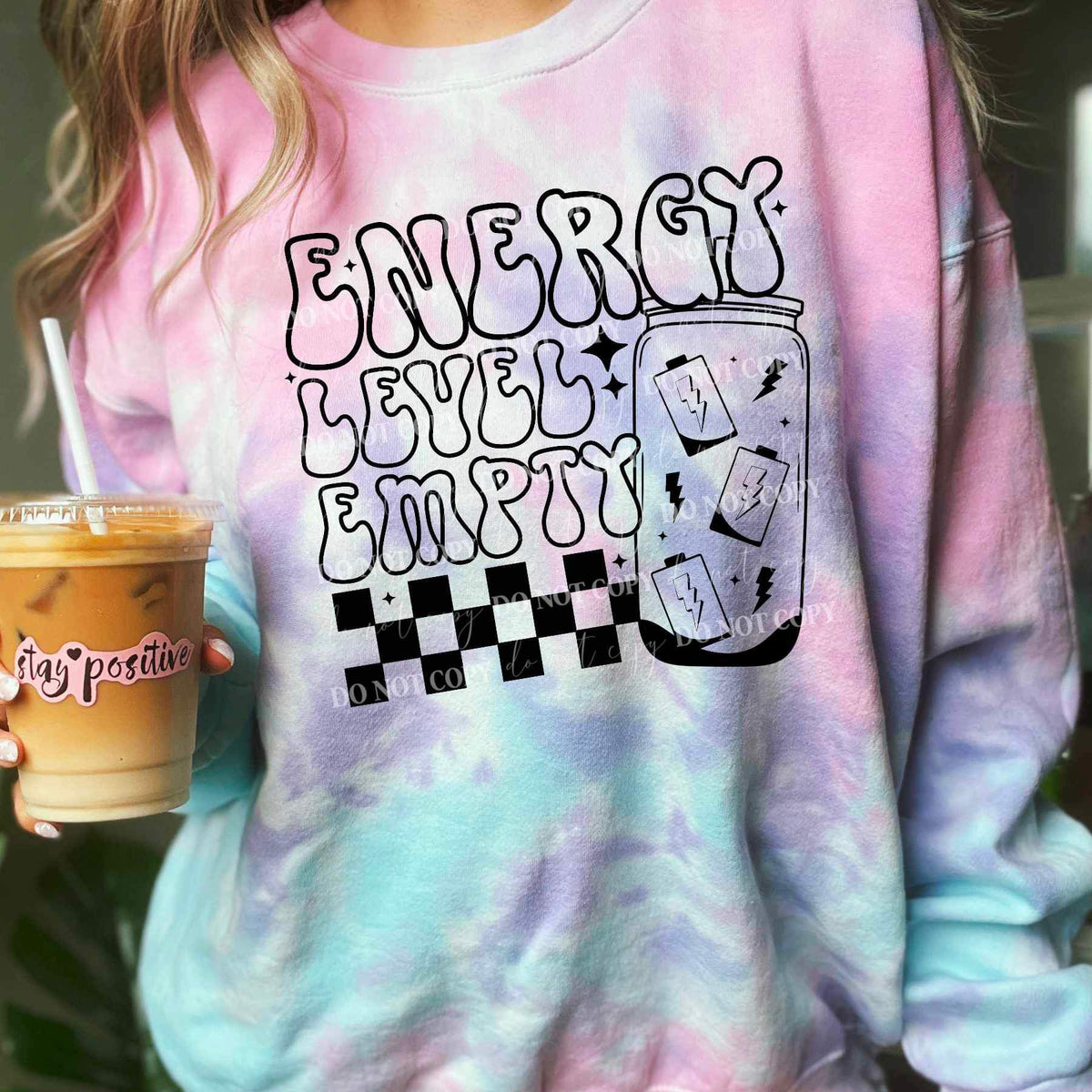 Energy level empty BLACK 17260 DTF TRANSFER