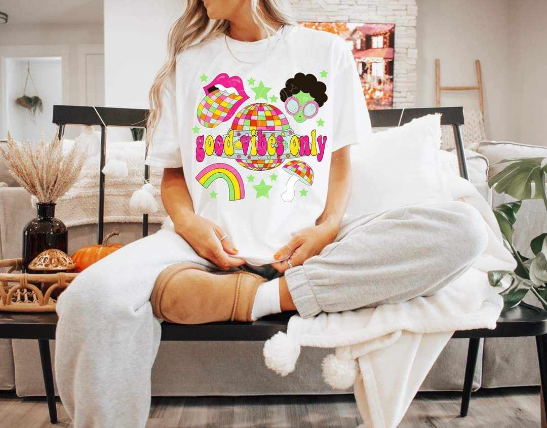 Good vibes only groovy (LYTTLE) 36975 DTF transfer