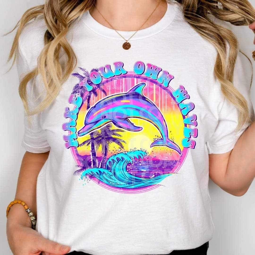 Make your own waves dolphins 26825 DTF transfer
