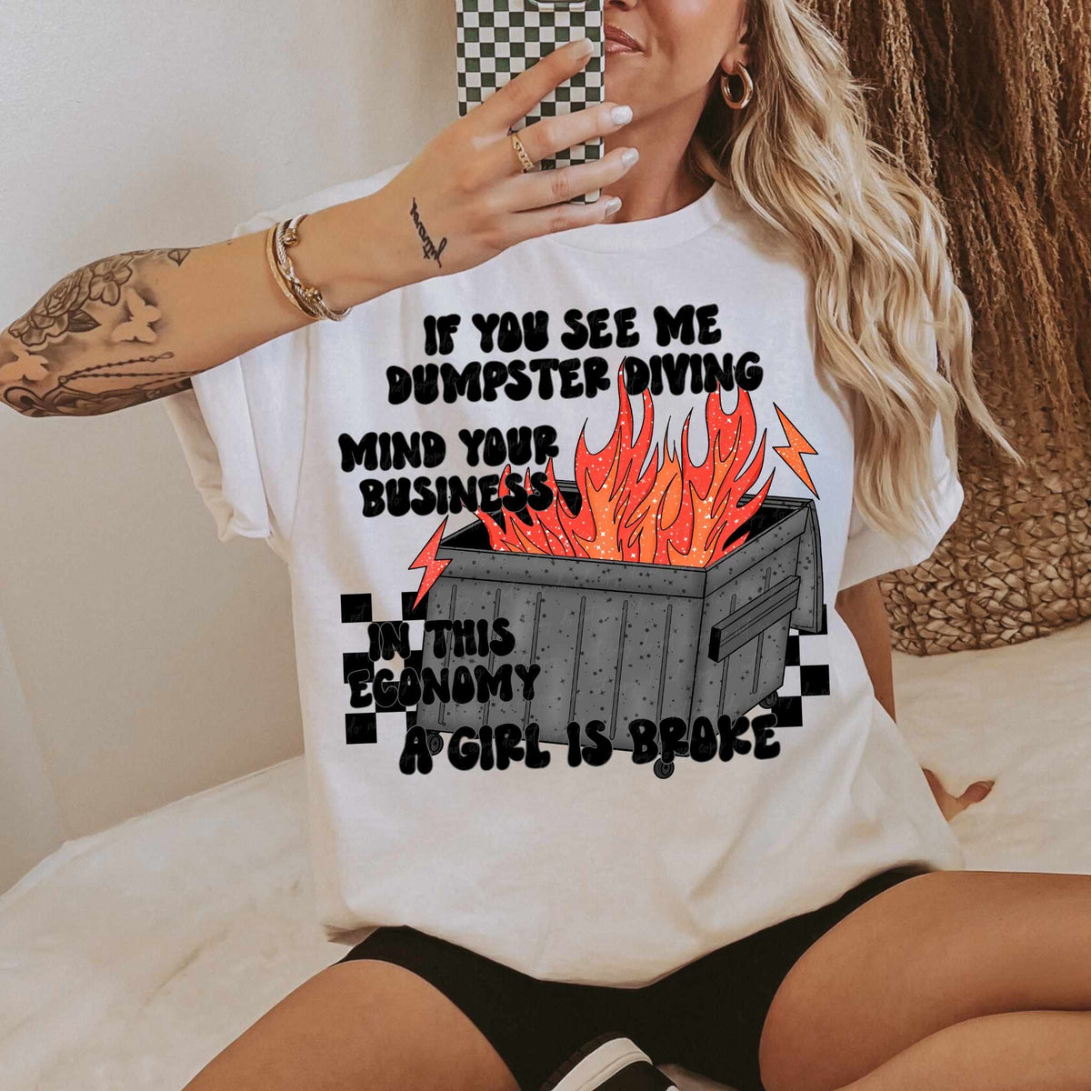 If you see me dumpster diving mind your business (VIRGO) 36985 DTF transfer