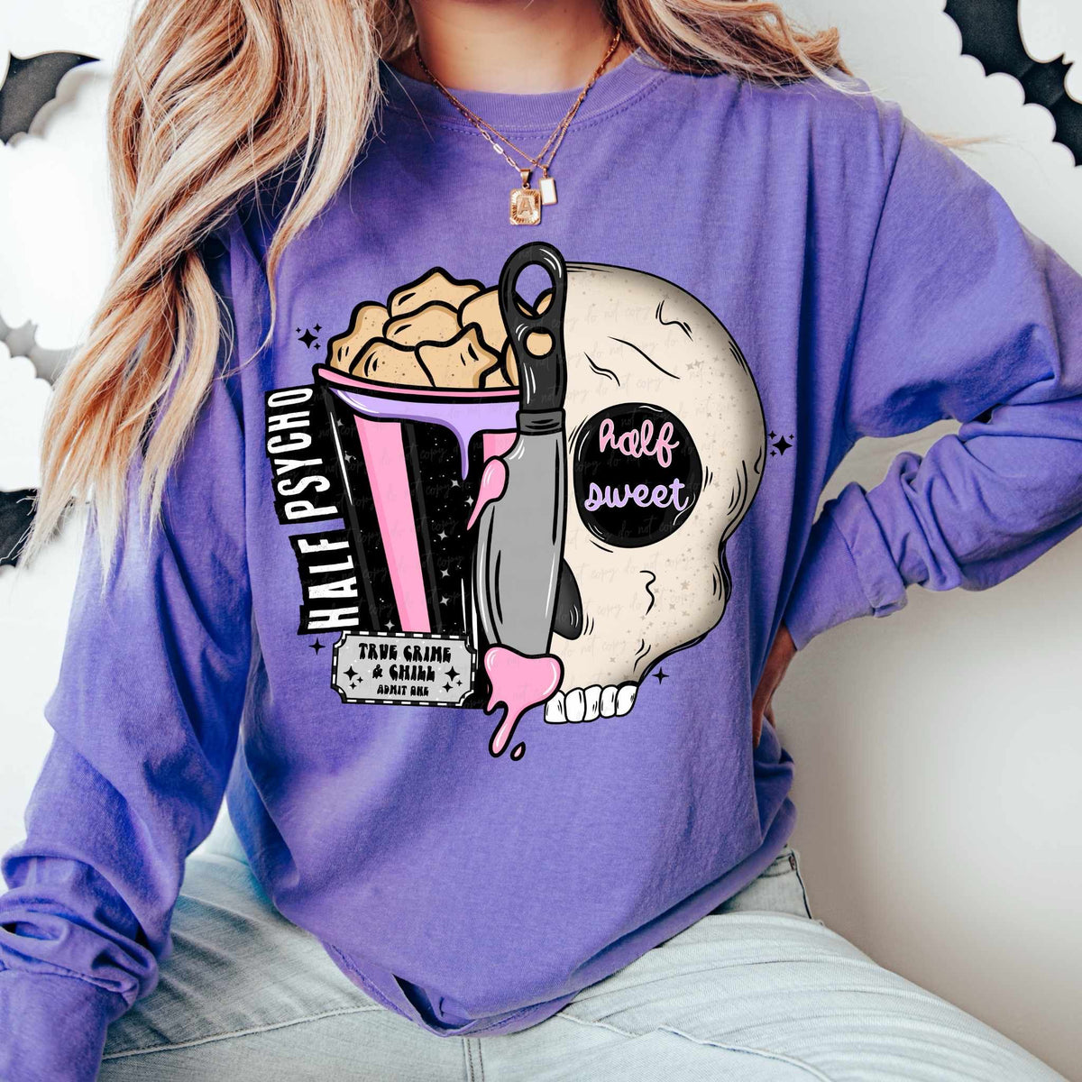 Half psycho half sweet (VIRGO) 36976 DTF transfer