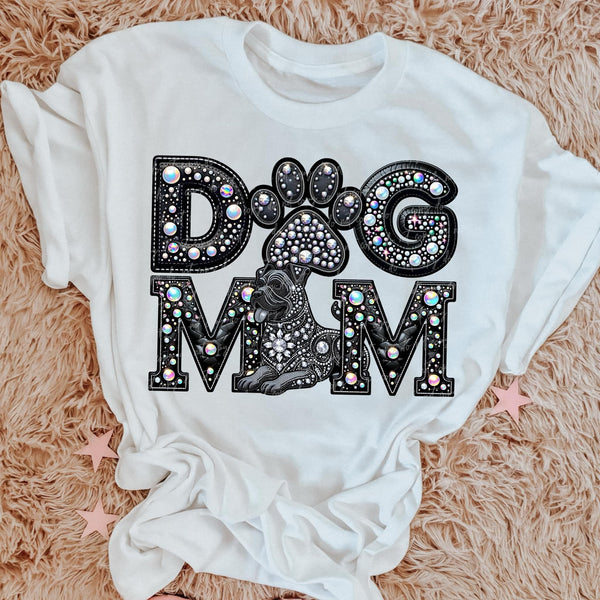 Boxer body Dog mom rhinestone 49107 DTF transfer