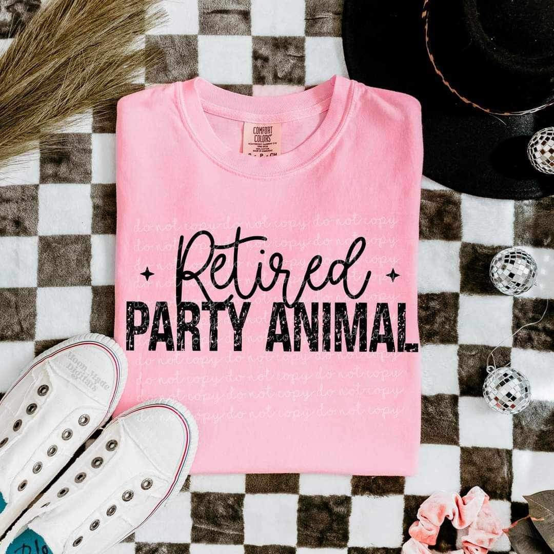 Retired party animal BLACK 17305 DTF TRANSFER