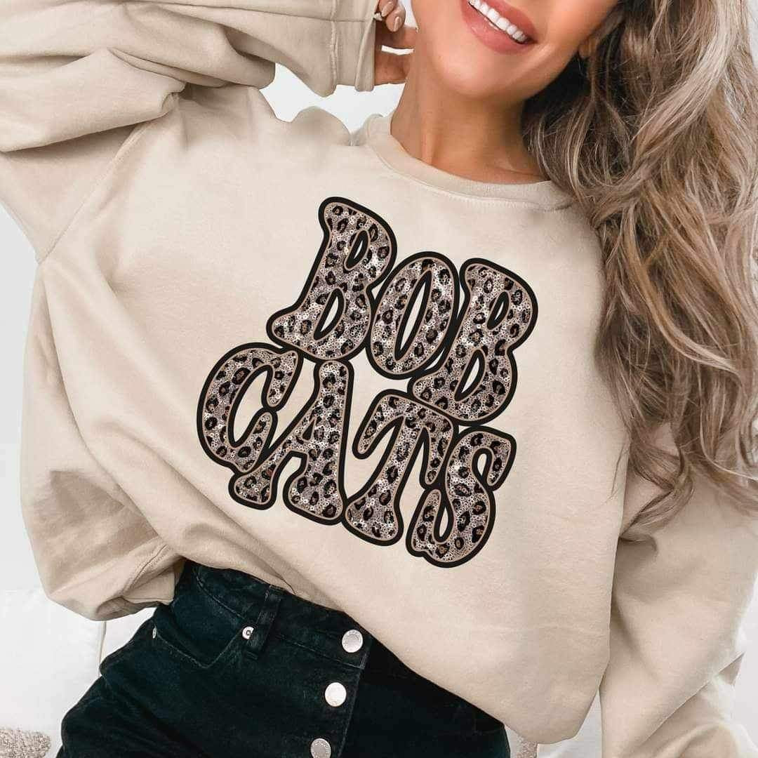 Bobcats sequin leopard 17286 DTF TRANSFER