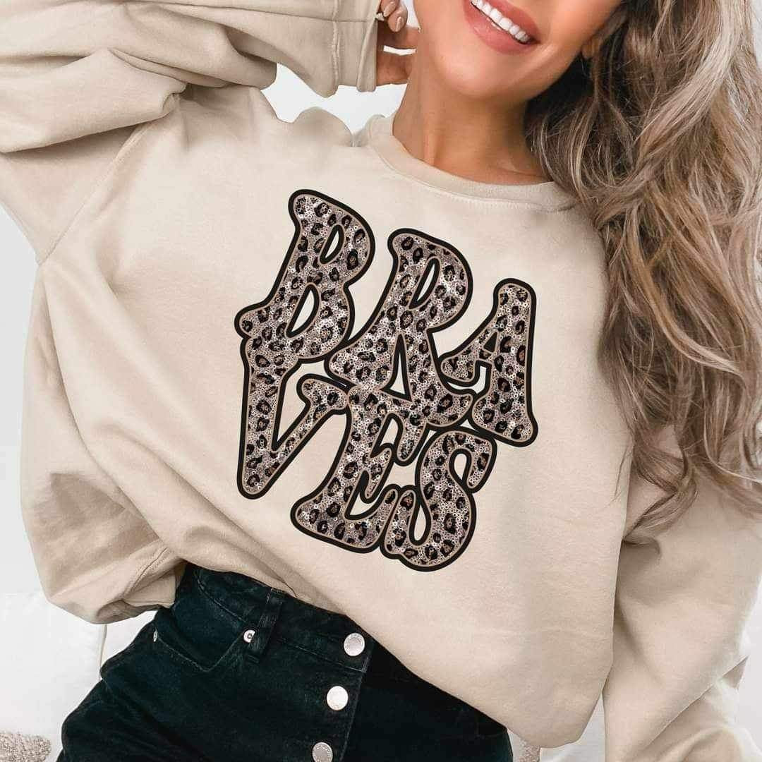 Braves sequin leopard 17282 DTF TRANSFER