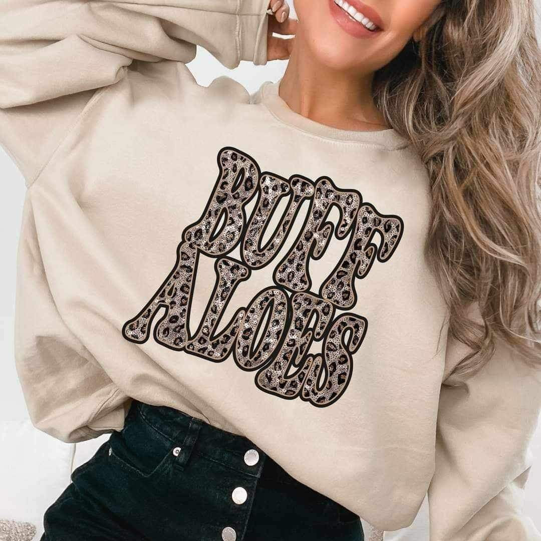 Buffaloes sequin leopard 17292 DTF TRANSFER