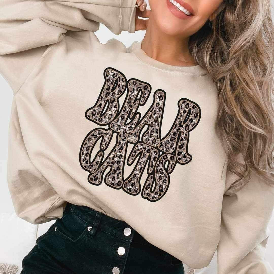 Bearcats sequin leopard 17299 DTF TRANSFER