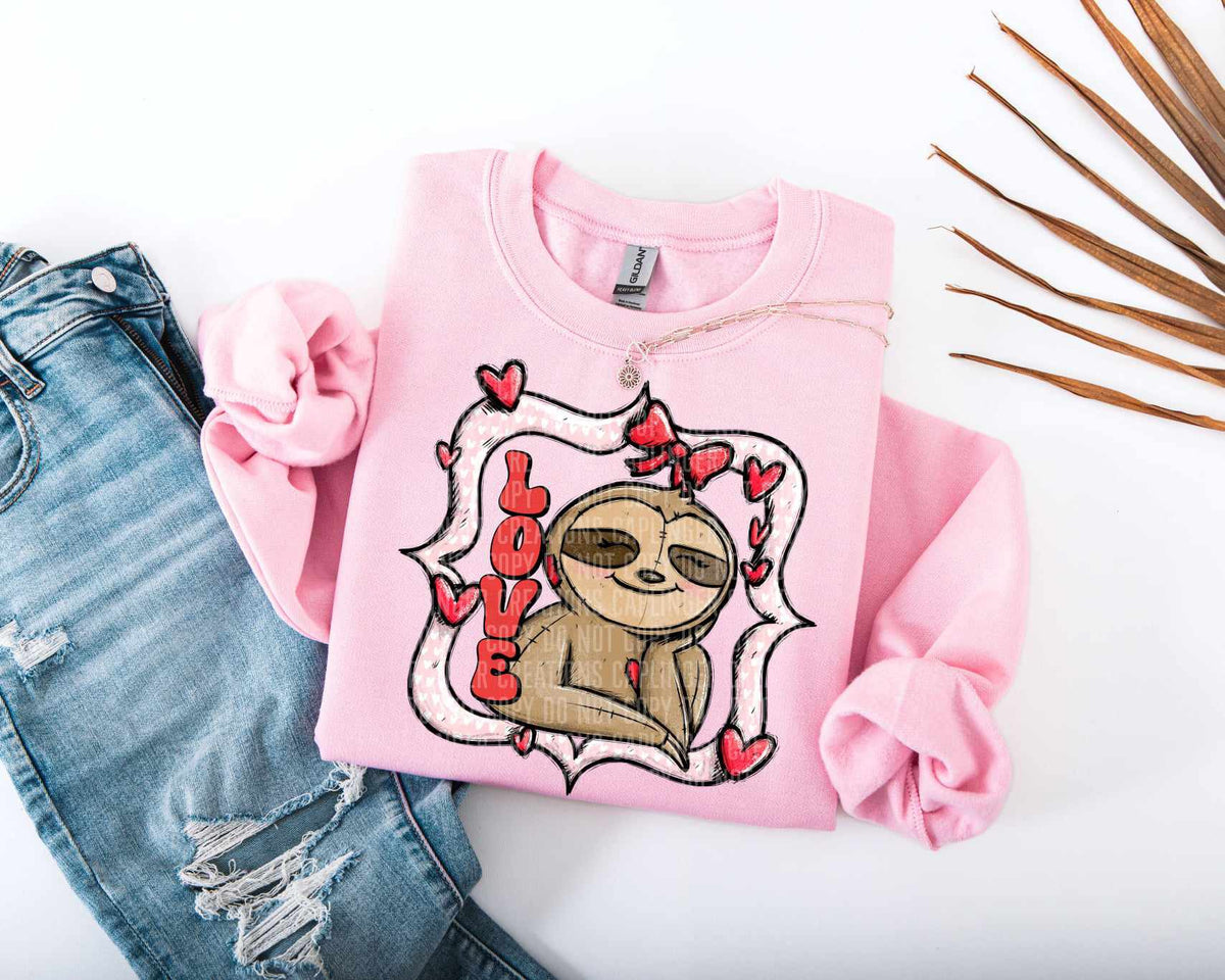 Love sloth frame (caplinger) 73382 DTF transfer