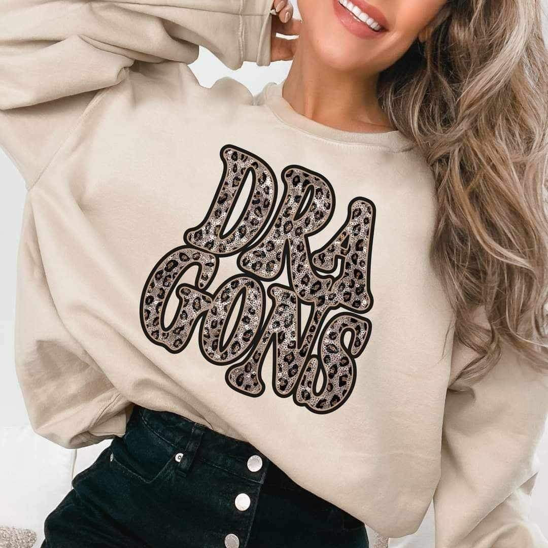 Dragons sequin leopard 17278 DTF TRANSFER