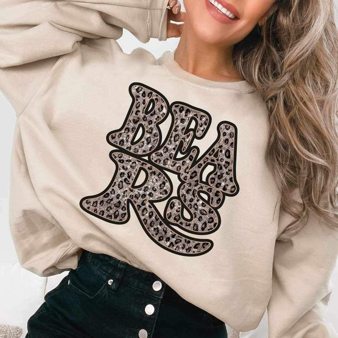 Bears sequin leopard 17279 DTF TRANSFER
