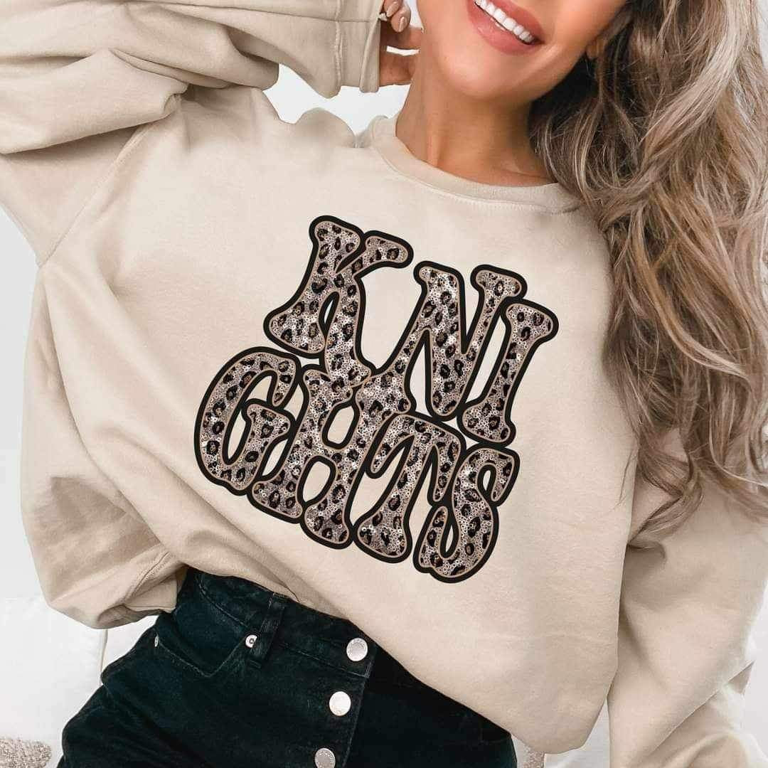 Knights sequin leopard 17283 DTF TRANSFER