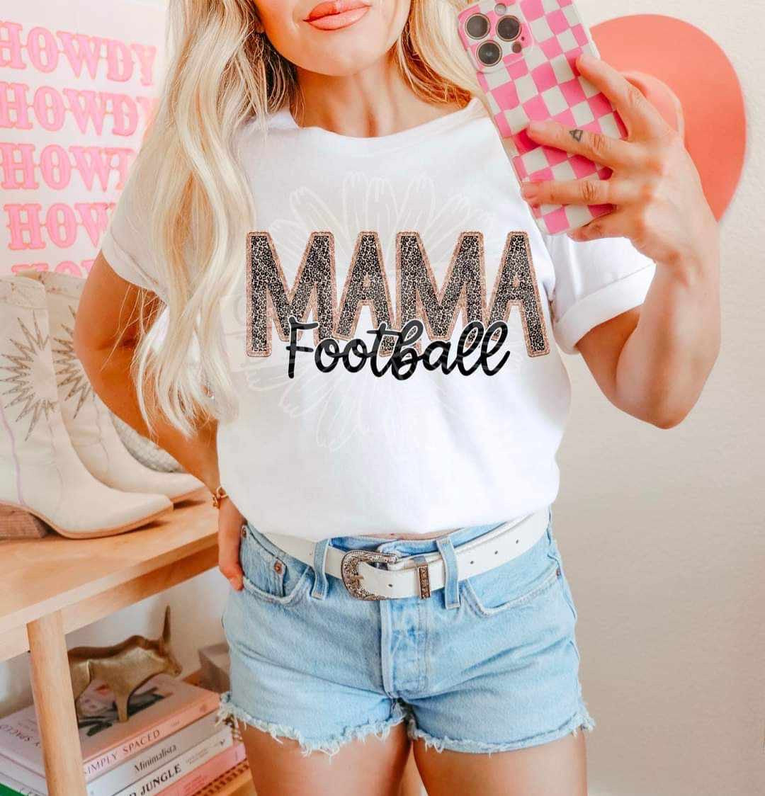 Football mama leopard embroidery (DDD) 37024 DTF transfer