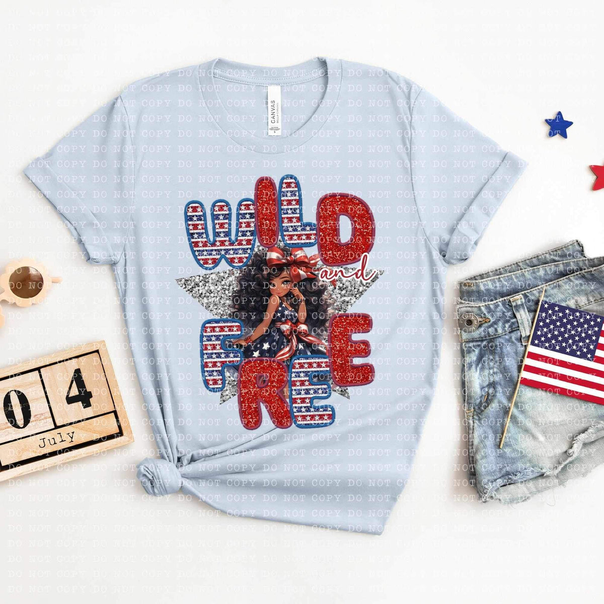 Wild and free dark doll (ECHT) 26897 DTF transfer