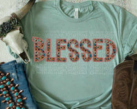 Blessed embroidery fall flowers (DDD) 37002 DTF transfer