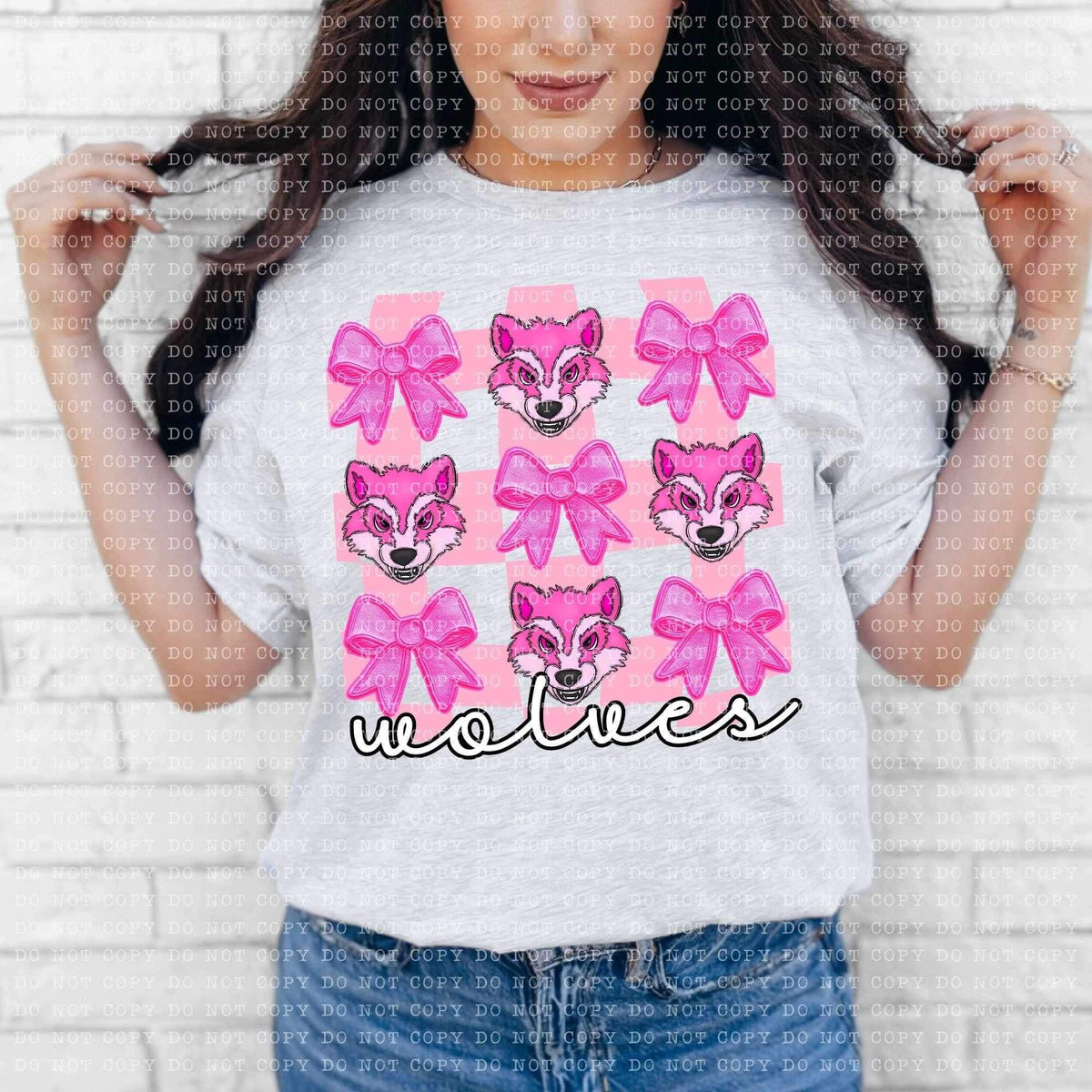 Wolves coquette collage (ECHT) 26905 DTF transfer