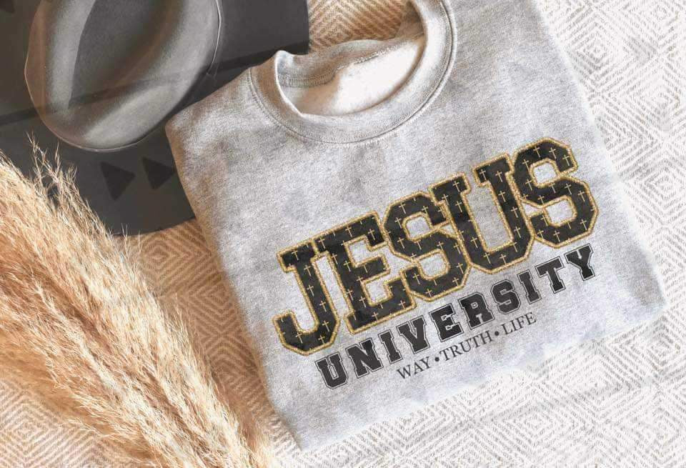Jesus university embroidery 17277 DTF TRANSFER