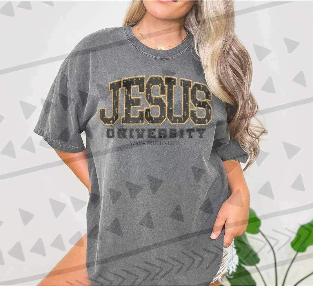 Jesus university embroidery 17277 DTF TRANSFER