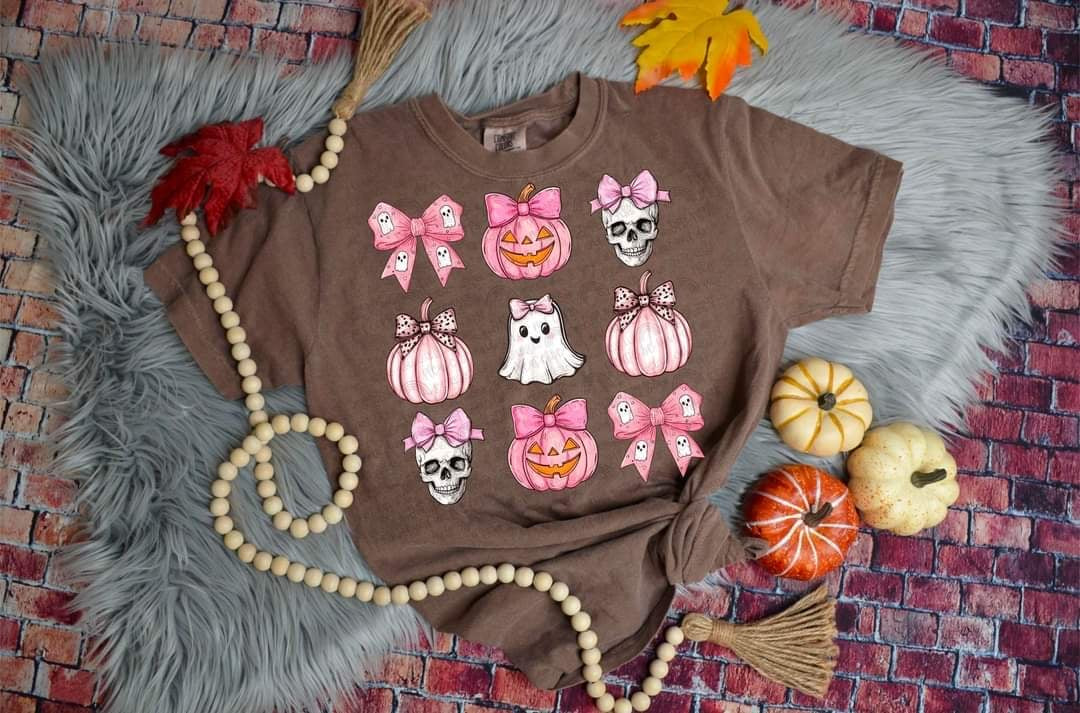 Pink Halloween collage (DDD) 58509 DTF transfer