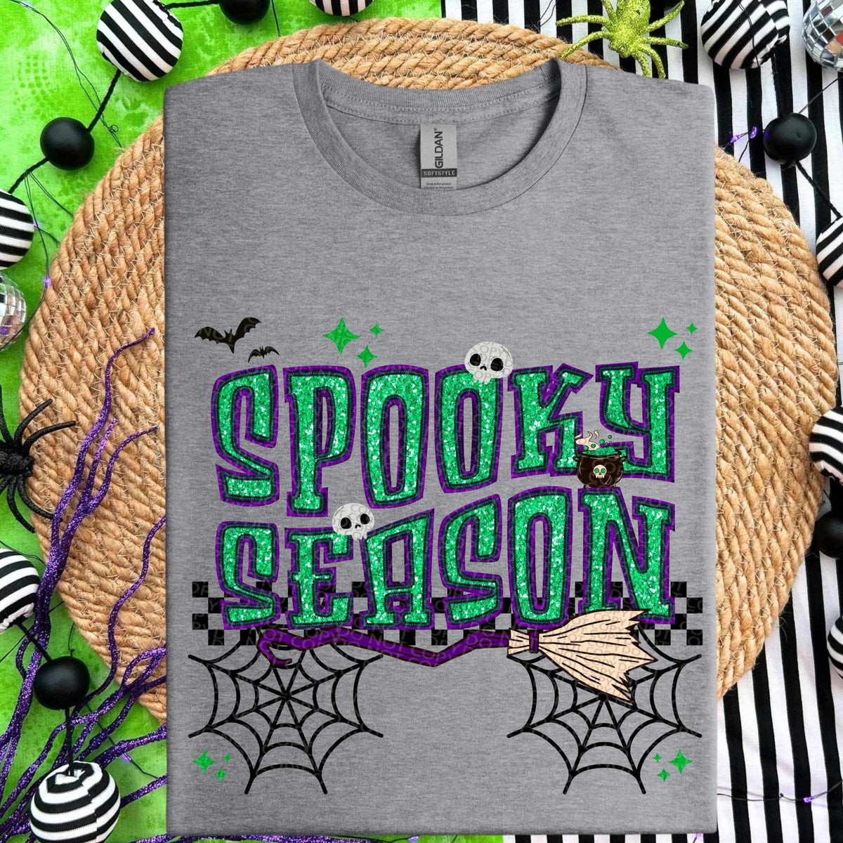 Spooky season green glitter (HW) 58537 DTF transfer