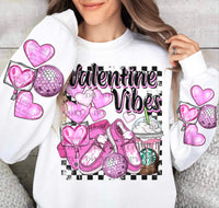 Valentine vibes (pink valentine items) FRONT 17342 DTF TRANSFER