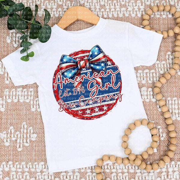 American girl est 1776 bow company (ECHT) 26879 DTF transfer