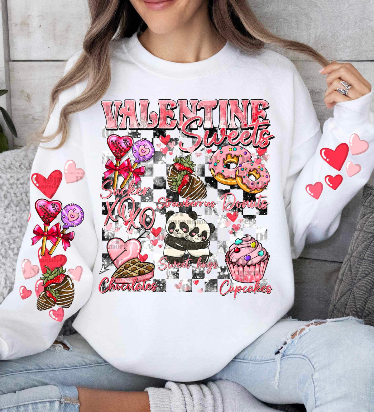 Valentine sweets items FRONT ONLY 17324 DTF TRANSFER