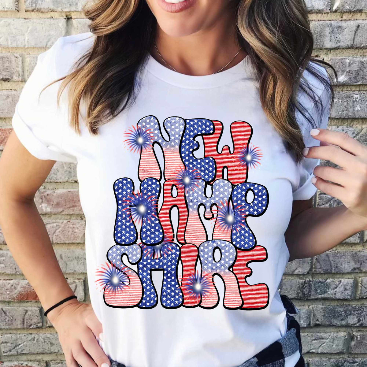 New Hampshire patriotic filled (CITY) 37105 DTF transfer