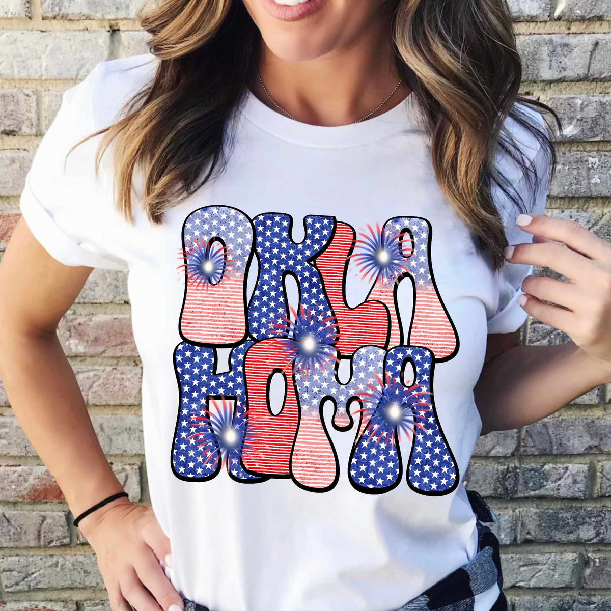 Oklahoma patriotic filled (CITY) 37103 DTF transfer