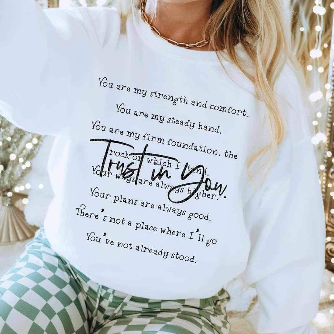 Trust in you BLACK 17381 DTF TRANSFER