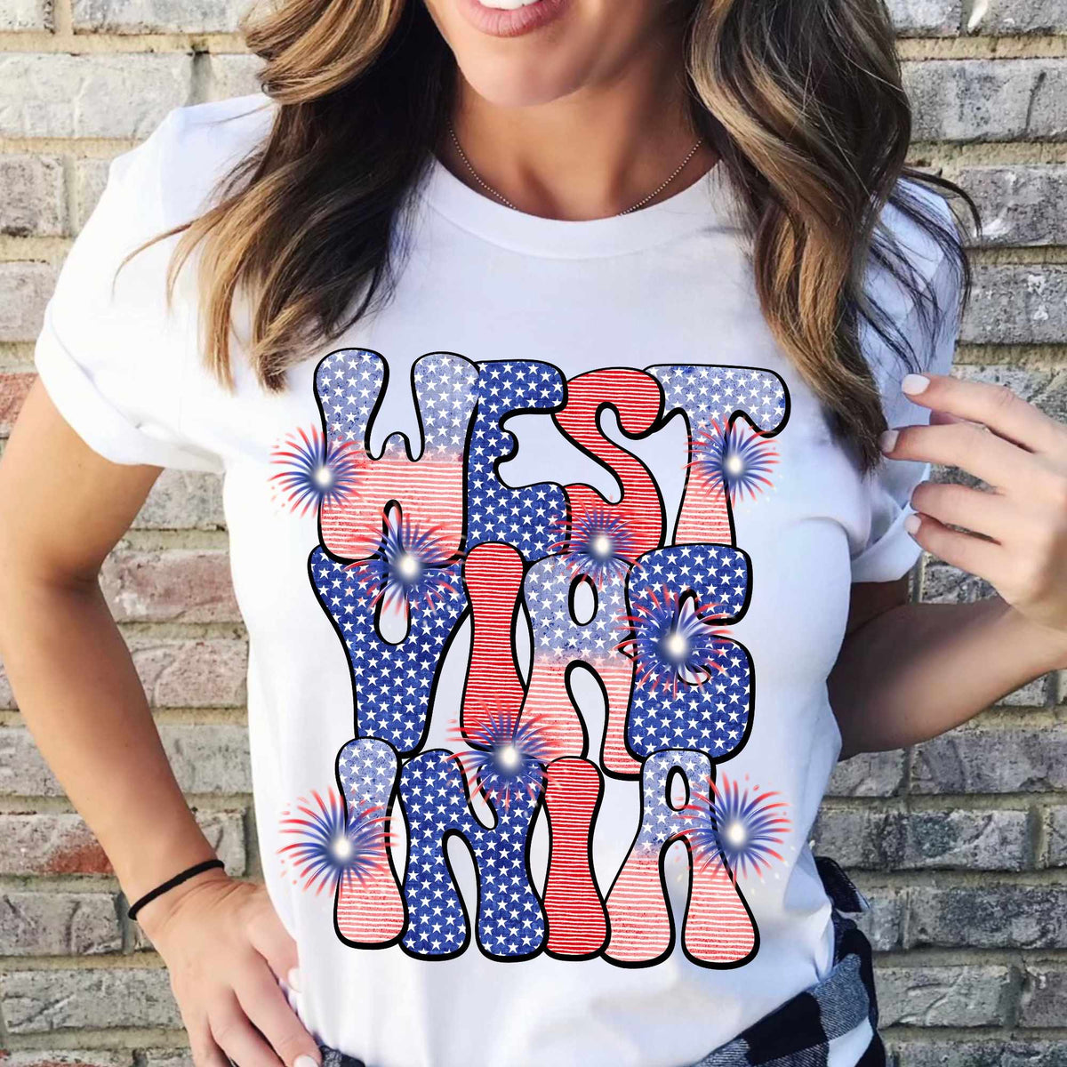 West Virginia patriotic filled (CITY) 37089 DTF transfer