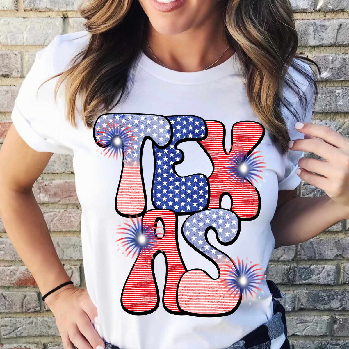 Texas patriotic filled (CITY) 37083 DTF transfer