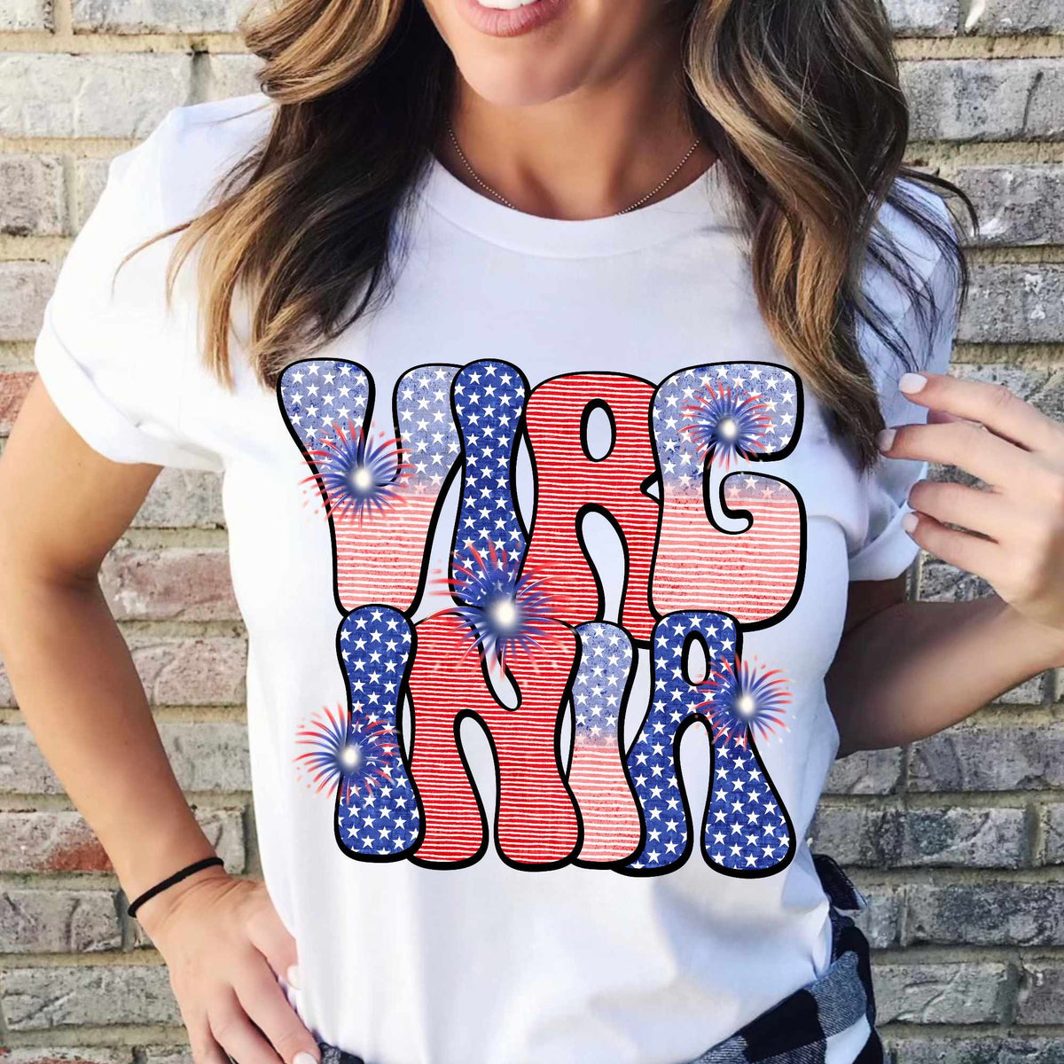 Virginia patriotic filled (CITY) 37082 DTF transfer