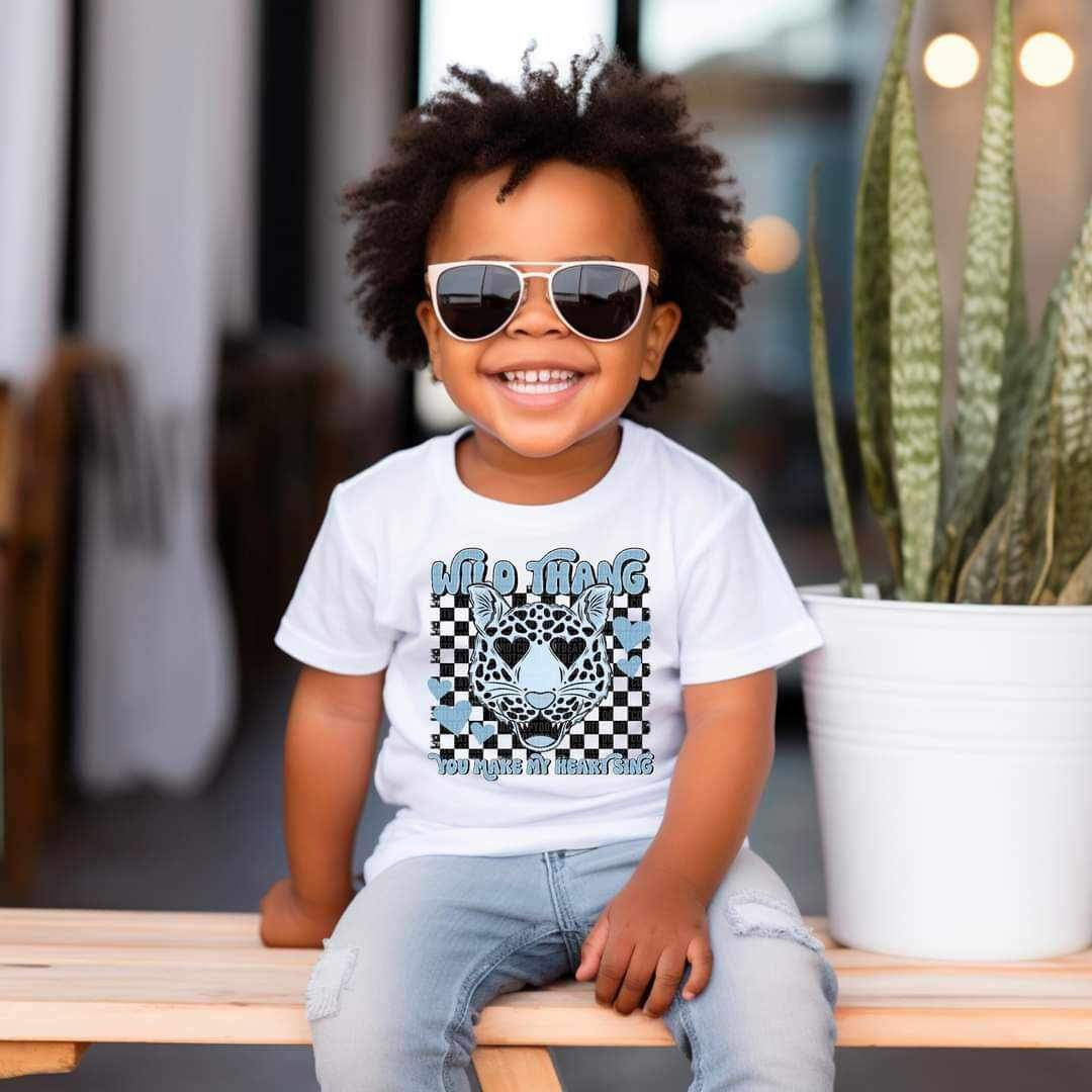 Wild thang you make my heart sing BLUE FONT 17370 DTF TRANSFER