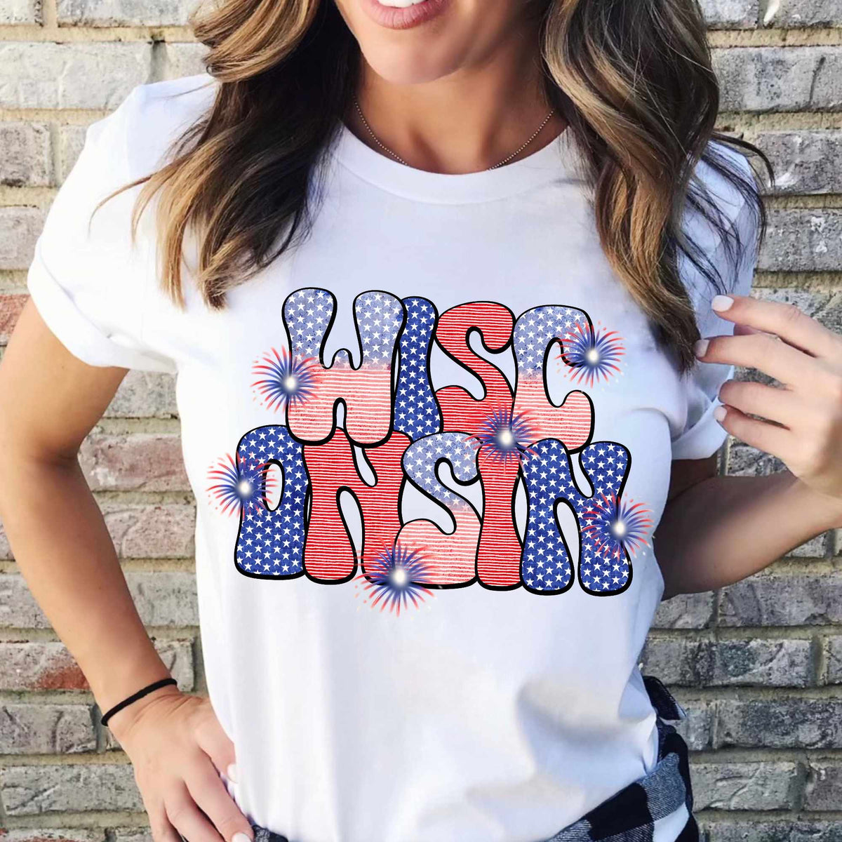 Wisconsin patriotic filled (CITY) 37069 DTF transfer