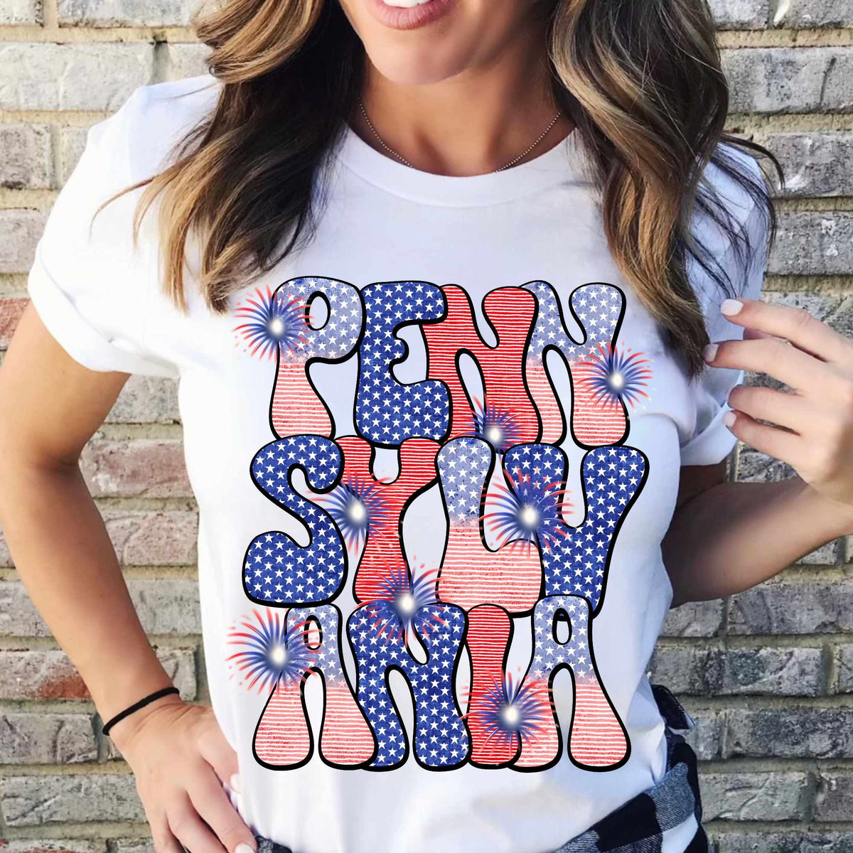 Pennsylvania patriotic filled (CITY) 37067 DTF transfer