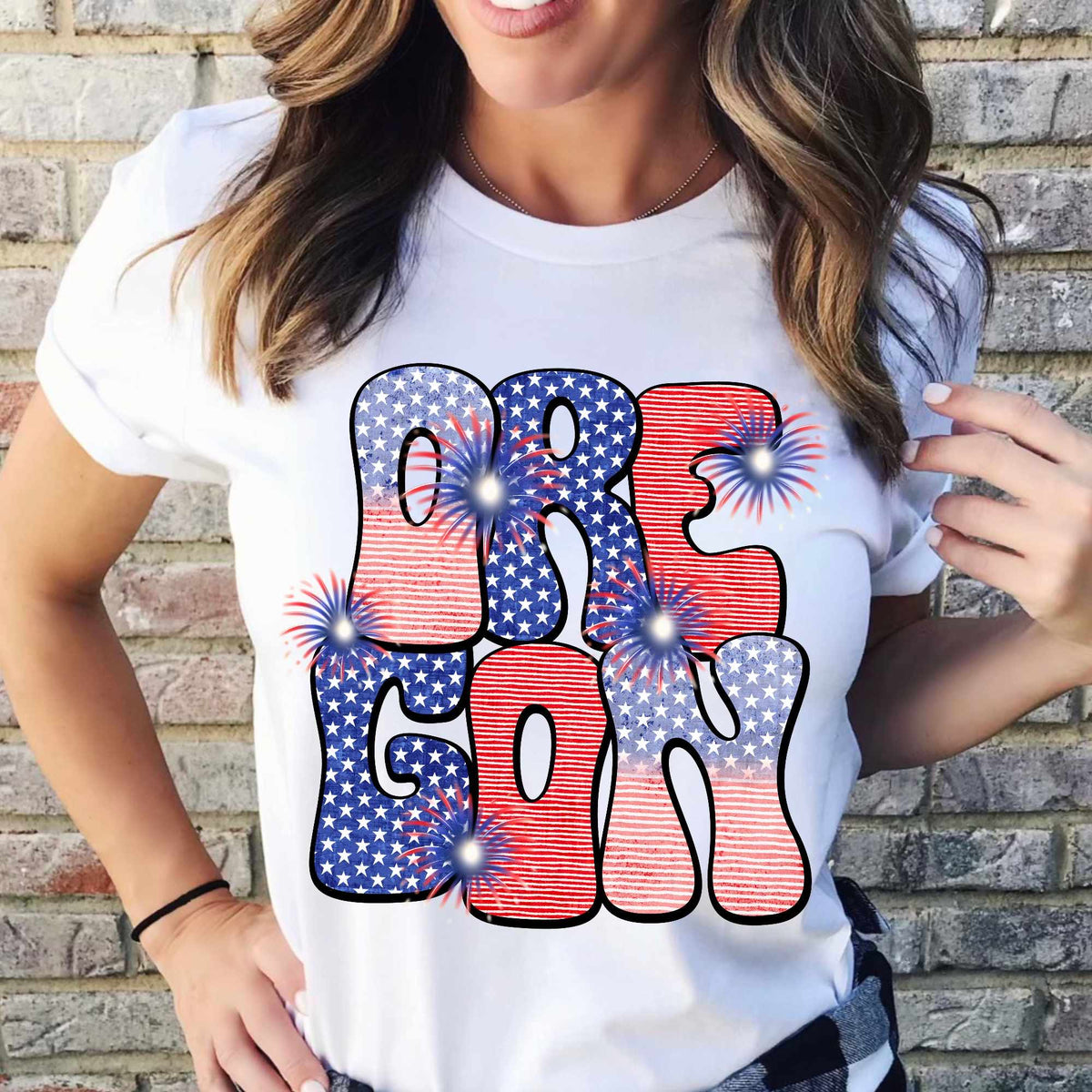 Oregon patriotic filled (CITY) 37065 DTF transfer