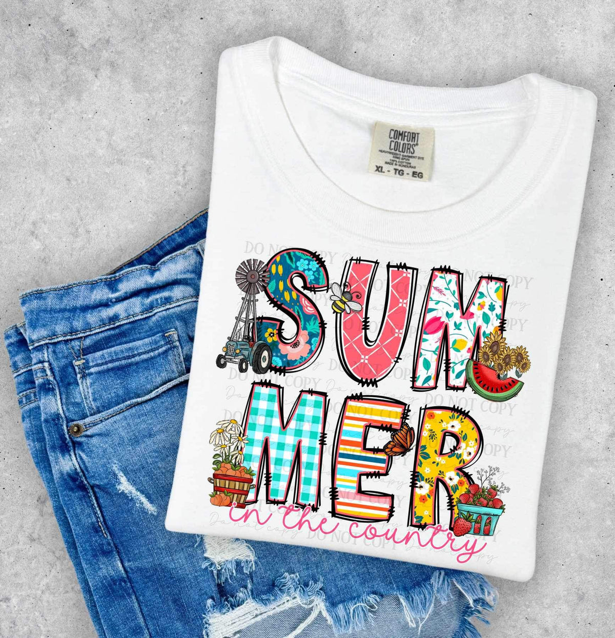 Summer in the country (ABD) 26972 DTF transfer