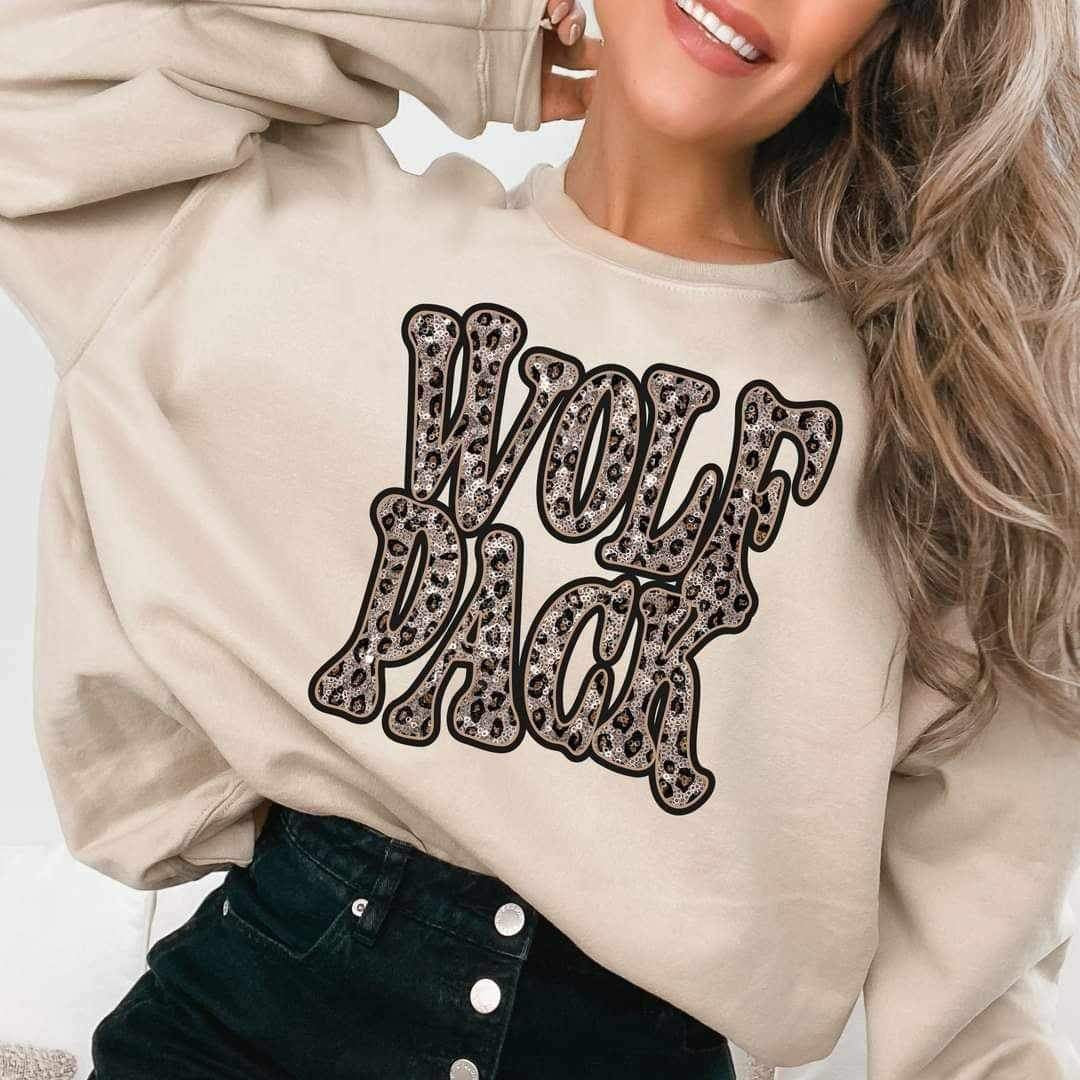 Wolf pack sequin leopard 17412 DTF TRANSFER
